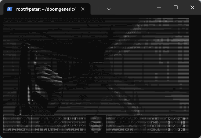 Рисунок 14. Кадр из приветственной анимации игры Doom в SSH-сессии